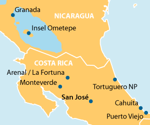 Karte 1 Mundo Verde Costa Rica/Nicaragua