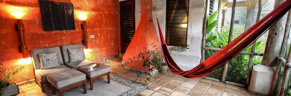 Terasse einer Lodge in Belize