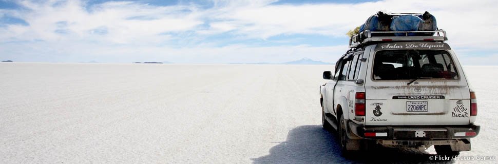 Jeepfahrt über Salar in Chile