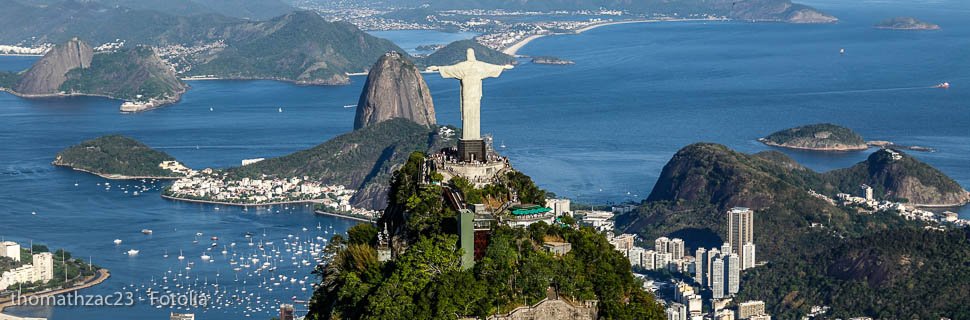 Christus Statue und Zuckerhut in Rio de Janeiro in Brasilien