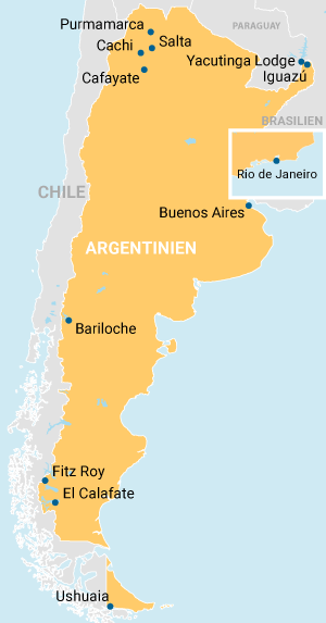 Best of Argentina Übersichtskarte