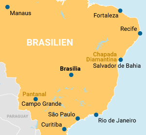 Länderseite Brasilien Übersichtskarte