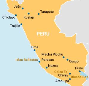 Peru Intensiv Übersichtskarte