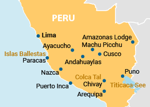 Peru on Wheels Übersichtskarte