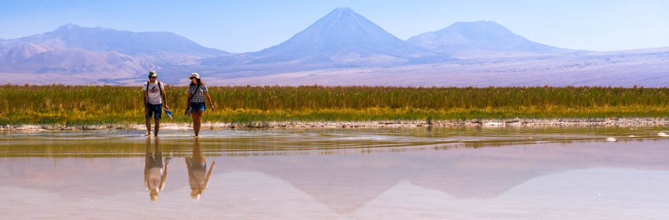 Pärchen an der Laguna Cejar in Chile