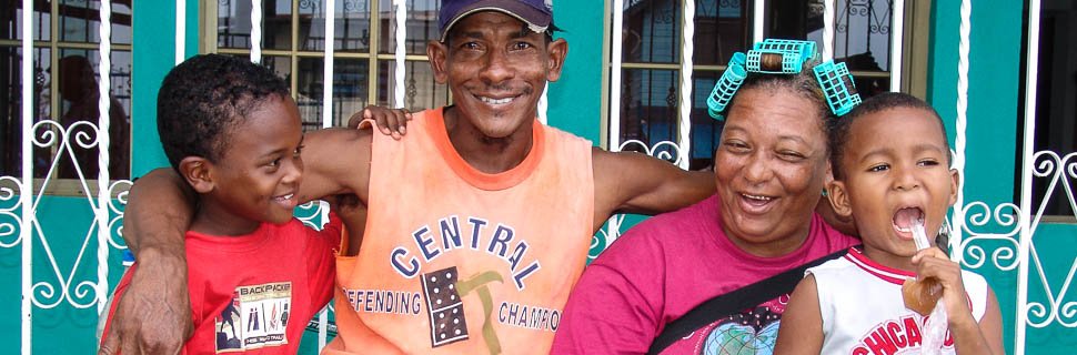 Vierköpfige Familie in Nicaragua