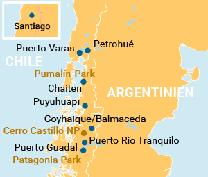 Karte Auto-Hotelreise TransCarretera