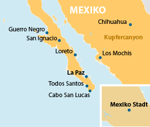 Baja California Der Süden Übersichtskarte